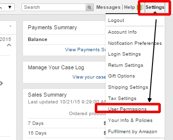Amazon輸出ユーザー権限の設定方法